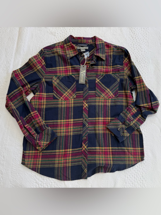Natural Reflections Tops - NWT Natural Reflections Flannel Shirt Women’s Size Large 100% Cotton